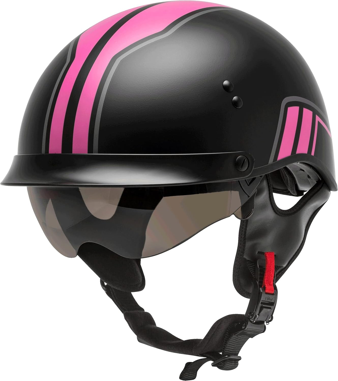 GMAX HH-65 Full Dressed Half Helmet (Matte Black, 2X-Large) - FMVSS 218 Approved