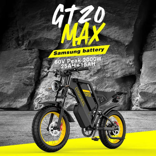 Coswheel GT20 Electric Motorcycle Mountain Bike for Adults 20 Inch 1000W 48V Electric Bike Adult Motorcycle Fenders Are Present