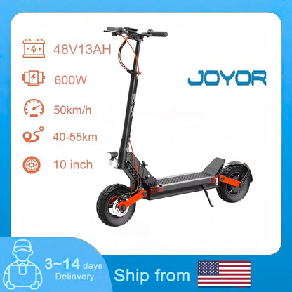 JOYOR S5-Z 10" Off-Road Electric Folding Scooter 600W Motor 48V 13Ah Battery